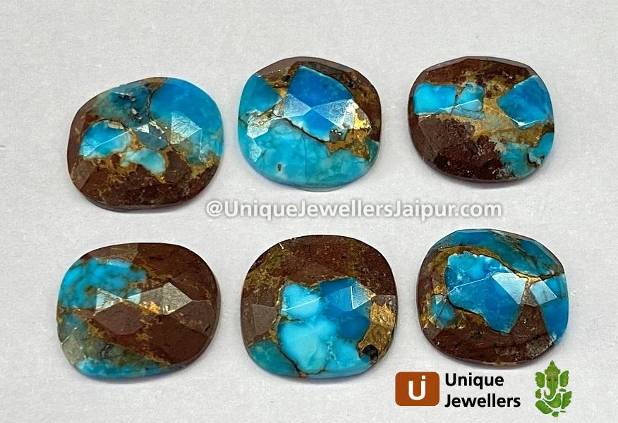 Copper Lava Mohave Turquoise Rose Cut Slices